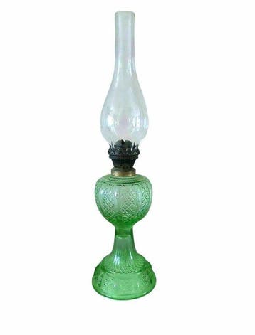 Lempereur &Bernard - Petroleumlamp - Glas, Metaal, Messing -