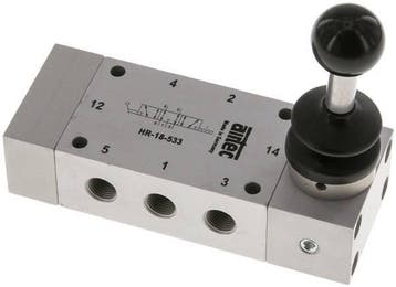 valve à levier central déchappement 5/3 G1/8 avec détente, Verzenden