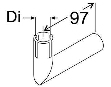 RVS uitlaatbochtstuk 24mm - Huismerk, Doe-het-zelf en Bouw, Ophalen of Verzenden, Nieuw
