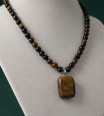 Exclusieve Tijgeroogsteen-ketting - Halsketting, Verzamelen