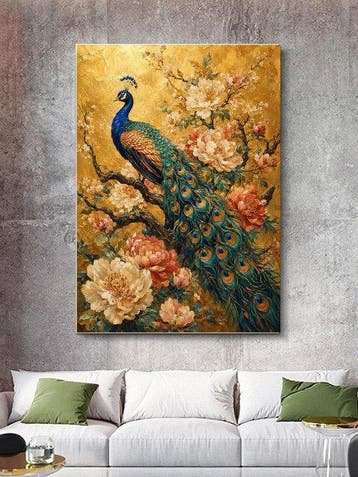 Shayer - Majestic Bloom – Wings of Opulence - XL - 60x80cm -