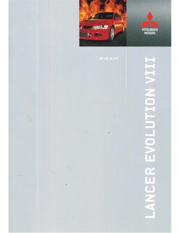 2005 MITSUBISHI LANCER EVOLUTION VIII BROCHURE NEDERLANDS, Nieuw