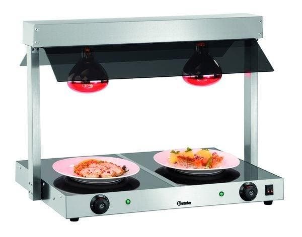 Warmhoudplaat + Infraroodlampen | RVS | 30°C/85°C | 230V |, Zakelijke goederen, Horeca | Keukenapparatuur, Nieuw in verpakking