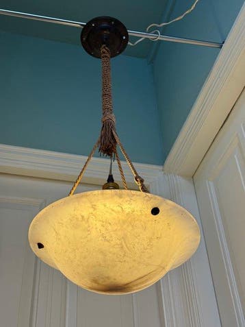 Lampe à suspendre - Albâtre - Art déco