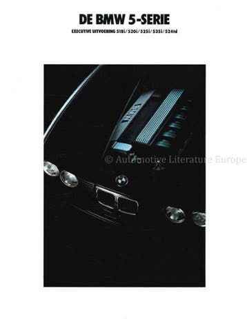 1990 BMW 5 SERIE EXECUTIVE LEAFLET NEDERLANDS