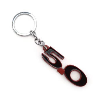 5.0 MUSTANG LOGO KEYCHAIN - BLACK/RED, Verzamelen, Ophalen of Verzenden, Nieuw