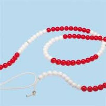 Rekenketting 20 kralen rood/wit klein, Boeken, Verzenden, Nieuw