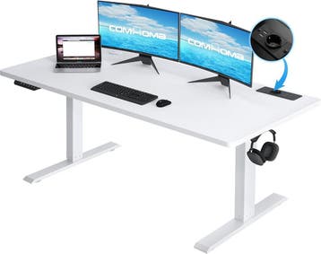 Zit sta bureau - Elektrisch - Verstelbaar - 160x70 cm - Wit, Huis en Inrichting, Bureaus, Verzenden, Nieuw