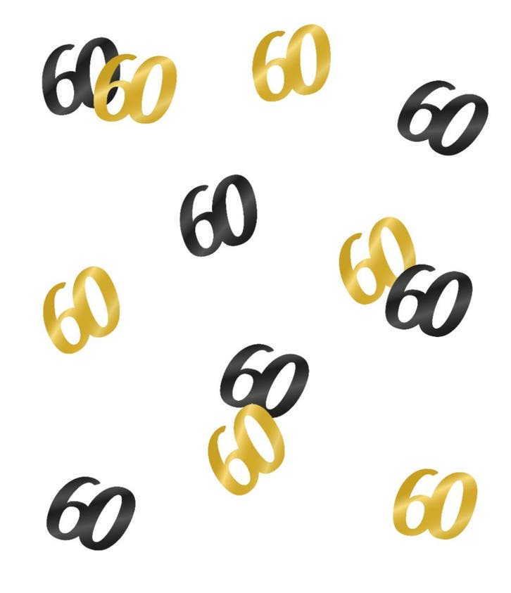 Tafelconfetti 60 Jaar 20gr, Hobby & Loisirs créatifs, Articles de fête, Envoi