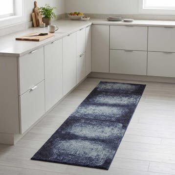 vidaXL Keuken Tapijt Blauwe Schaduw 300 x 60 cm 100%, Jardin & Terrasse, Paillassons, Verzenden