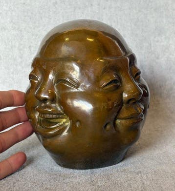 Sculpture, Boeddha “Gemoedsstemmingen” groot formaat - 15 cm
