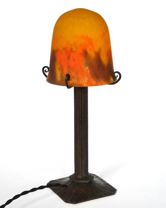Lampe de table - Fer, Verre, Antiquités & Art, Art | Objets design
