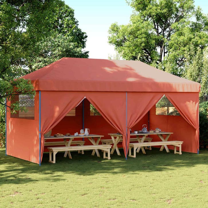 vidaXL Partytent Terracotta 292 x 580 x 315 cm Oxford Stof, Jardin & Terrasse, Tonnelles, Envoi