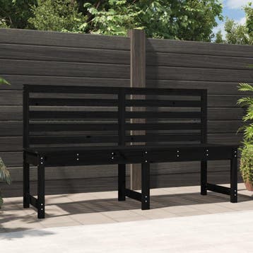 vidaXL Tuinbank 157,5 cm massief grenenhout zwart, Verzenden