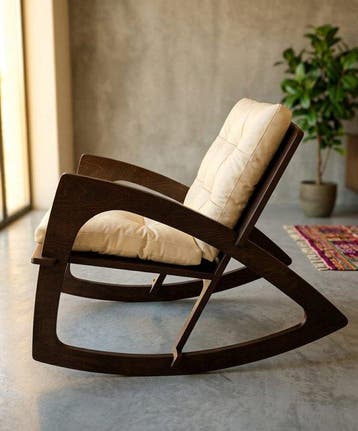 Laremon - Chaise - Bois, Contreplaqué, cuir végétal, Cuir -