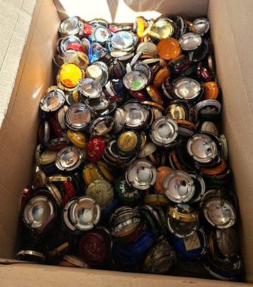 Collection de capsules de champagne