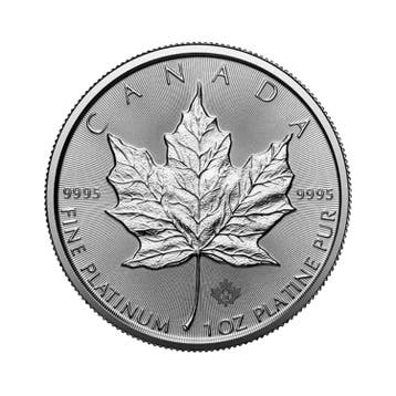 1 troy ounce platina Maple Leaf munt