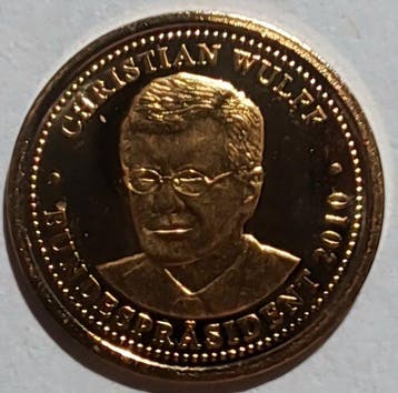 Duitsland. Gold medal 2010, Christian Wulff bundespresident,