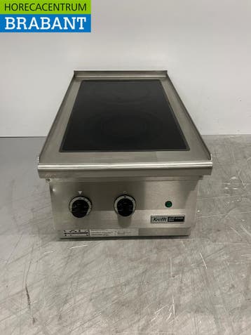 RVS Krefft 2 Pits Keramisch Elektrisch Fornuis 50 cm 400V, Ophalen of Verzenden