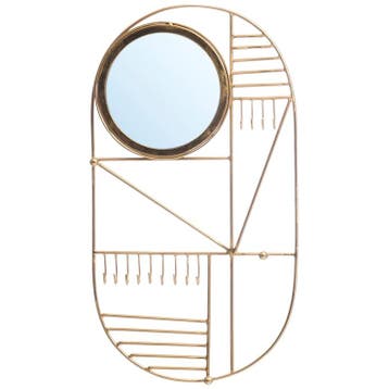 Bazar Bizar De Do I Look Pretty-muurhanger - Messing -, Huis en Inrichting, Woonaccessoires | Spiegels, Verzenden, Zo goed als nieuw