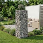 vidaXL Gabion verhoogd bed Zilver, Tuin en Terras, Verzenden, Nieuw