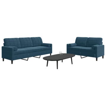vidaXL 2-delige Loungeset met kussens en bolsters fluweel, Verzenden, Nieuw