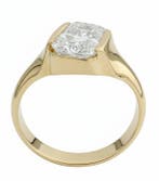 Ring - 14 karaat Geel goud - 5.01ct. tw. Diamant (Lab-grown)