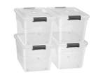 Veiling - Opbergdoos/ opslagbox 60 ltr - Kunststof - 4-delig, Nieuw