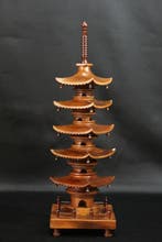 Hout - Pagode met vijf verdiepingen - Shwa periode, Antiek en Kunst