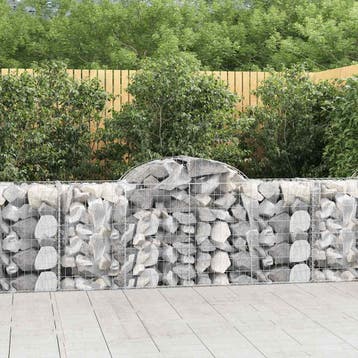 vidaXL Schanskorven 25 st gewelfd 200x50x80/100 cm ijzer, Verzenden
