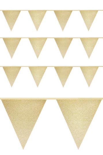 KIMU® Kleine Gouden Vlaggetjes Goud Glitter Slinger Vlaggenl, Hobby & Loisirs créatifs, Ophalen of Verzenden