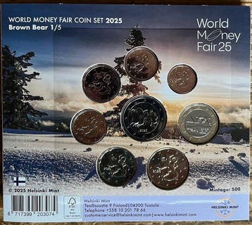 Finlande. Year Set (BU) 2025 World Money Fair - Big Five