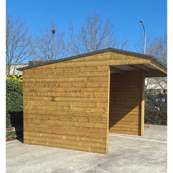 Abri de prairie en bois pour cheveaux 4x3m + avancée, Animaux & Accessoires
