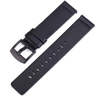 DrPhone LB1 - Lederen Armband - 22mm - Zwart - Universeel, Verzenden, Nieuw
