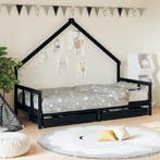 vidaXL Kinderbedframe met lades 90x200 cm massief grenenhout, Verzenden