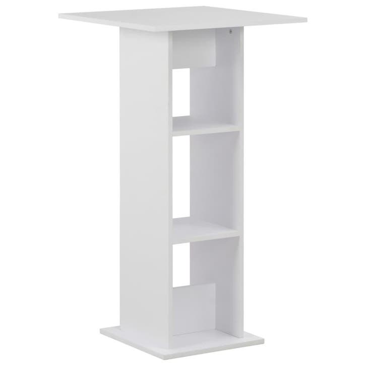 vidaXL Bartafel 60x60x110 cm wit, Huis en Inrichting, Tafels | Eettafels, Nieuw, Verzenden