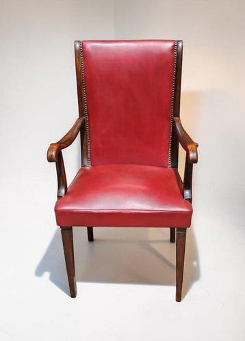 Fauteuil - Noyer, Cuir