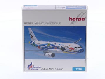 Schaal 1:500 Herpa 504683 Bangkok Airways Airbus A320 Sa..., Ophalen of Verzenden