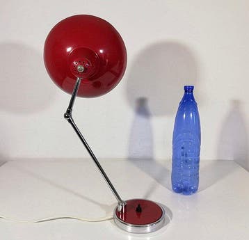 Lampe de table - Design culte des années 1950 - Acier,, Antiquités & Art