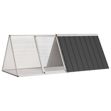 vidaXL Konijnenhok 201,5x80,5x71 cm gegalvaniseerd staal, Verzenden