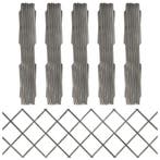 vidaXL Tuinlatwerken 5 st 180x60 cm massief vurenhout grijs, Verzenden, Nieuw
