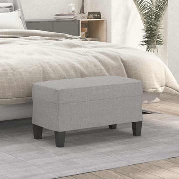 vidaXL Bankje 70x35x41 cm stof lichtgrijs, Verzenden, Nieuw