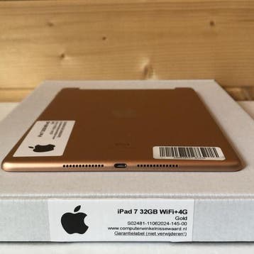 Apple iPad 7 goud 32GB 10.2 WiFi (4G) + garantie, Ophalen of Verzenden