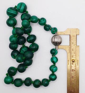 Decoratief ornament - Afrika - Malachiet 925 zilver