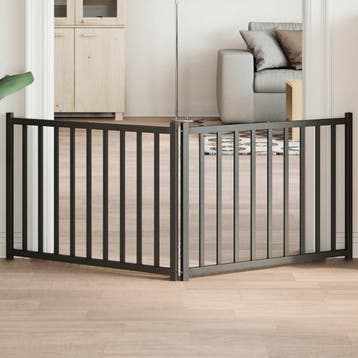 vidaXL Hondenhek inklapbaar 2 panelen 160 cm massief, Verzenden