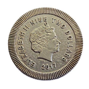 Niue. 2 Dollars 2017 - Athena Owl