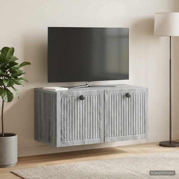 vidaXL Wandmontage TV-kast Grijs sonoma 59,5 x 31 x 30 cm, Verzenden, Nieuw
