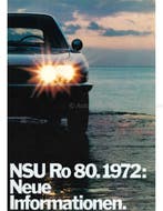 1972 NSU RO 80 BROCHURE DUITS