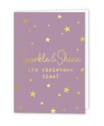 10 Kerstkaart met envelop - Sparkel & Shine its christma..., Diversen, Ophalen of Verzenden, Nieuw