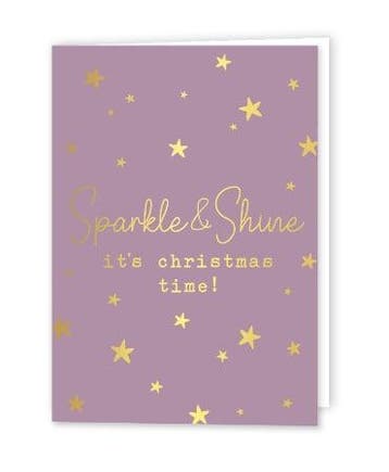 10 Kerstkaart met envelop - Sparkel & Shine its christma..., Ophalen of Verzenden, Nieuw
